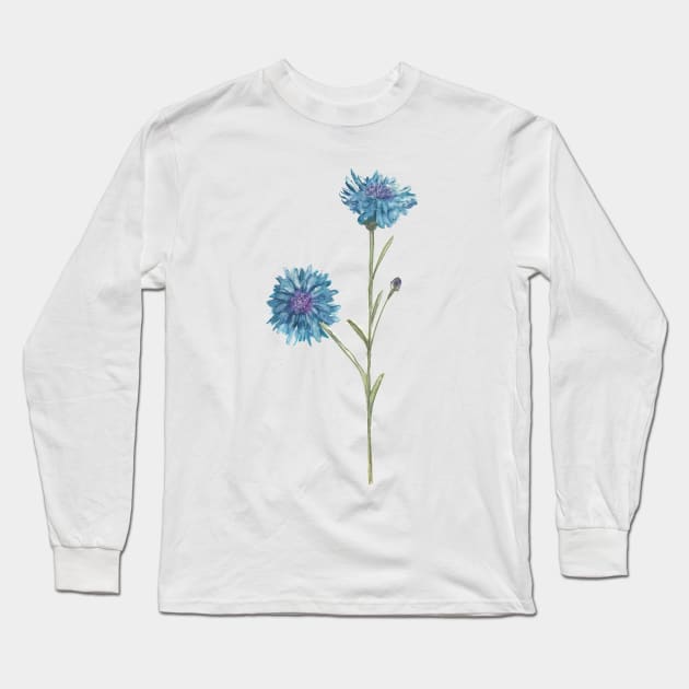 Cornflower Long Sleeve T-Shirt by msmart